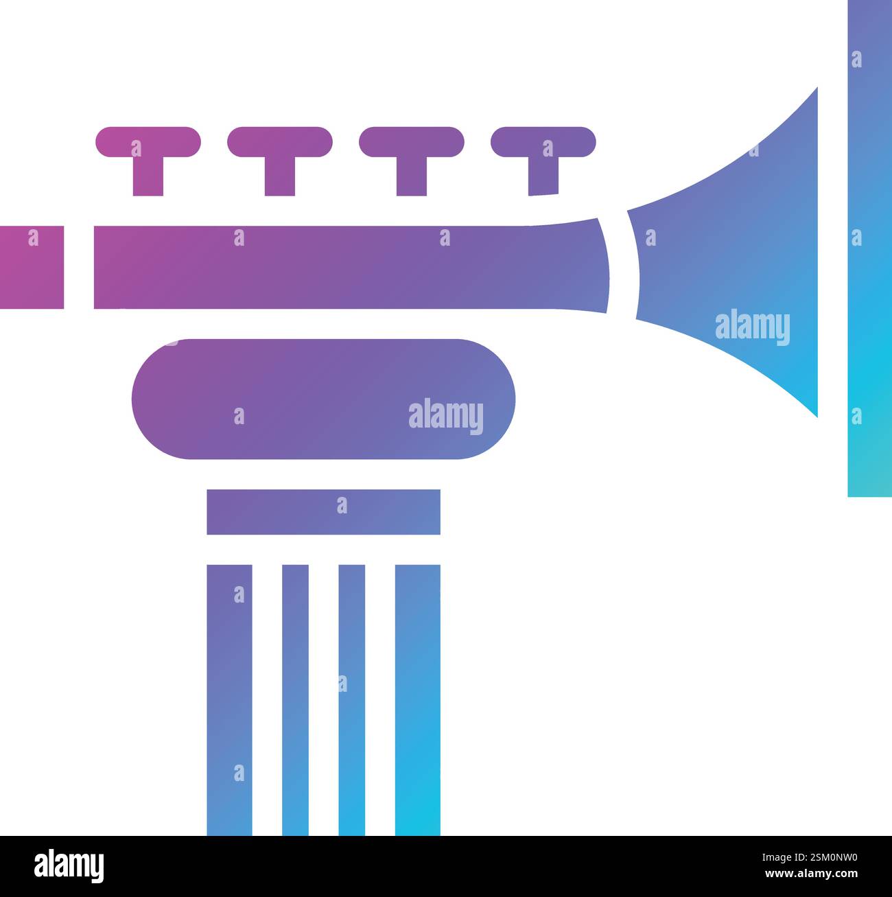 Trumpet Vector Icon Design Illustration Stock Vector