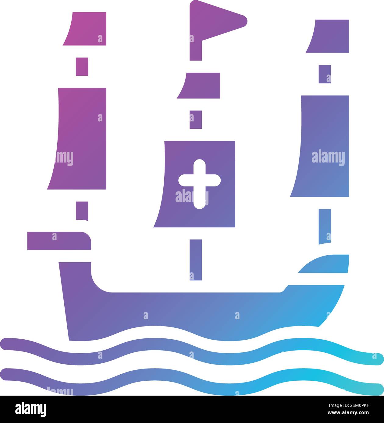 Ship Vector Icon Design Illustration Stock Vector