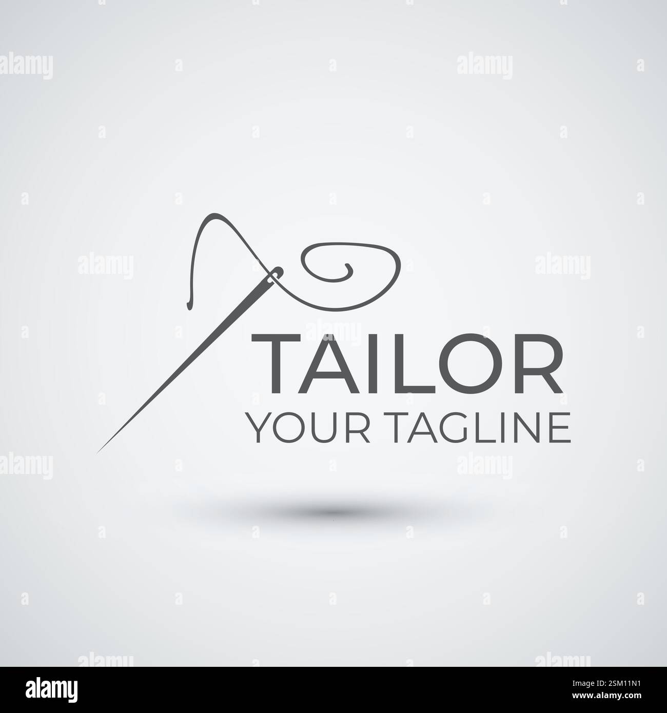 Tailor silhouette logo design icon template Stock Vector