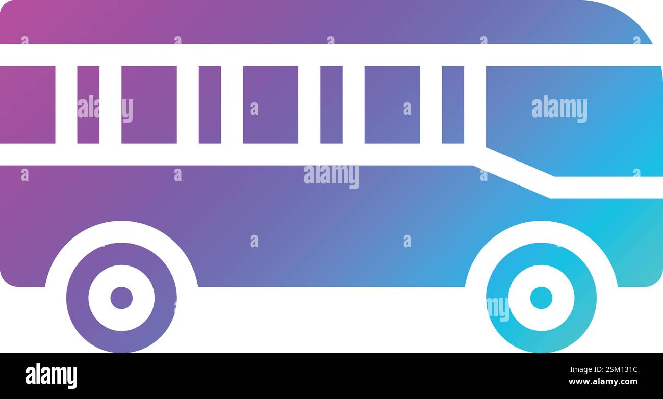 Bus Vector Icon Design Illustration Stock Vector
