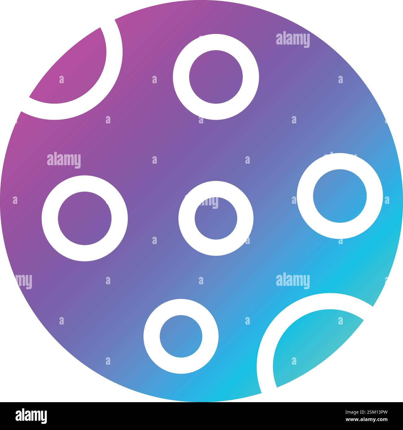 Full Moon Vector Icon Design Illustration Stock Vector