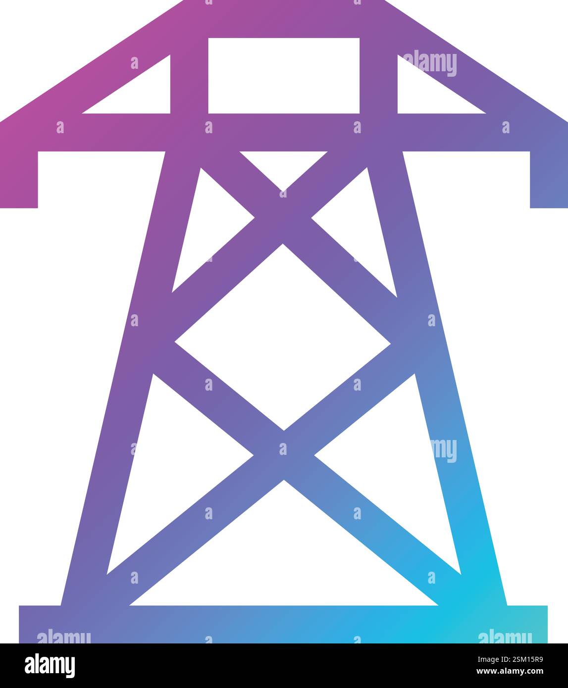 Electric Tower Vector Icon Design Illustration Stock Vector