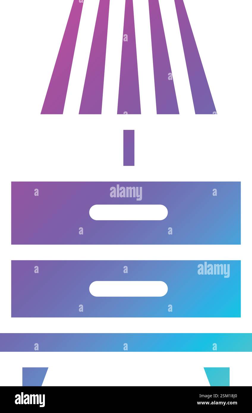Nightstand Vector Icon Design Illustration Stock Vector