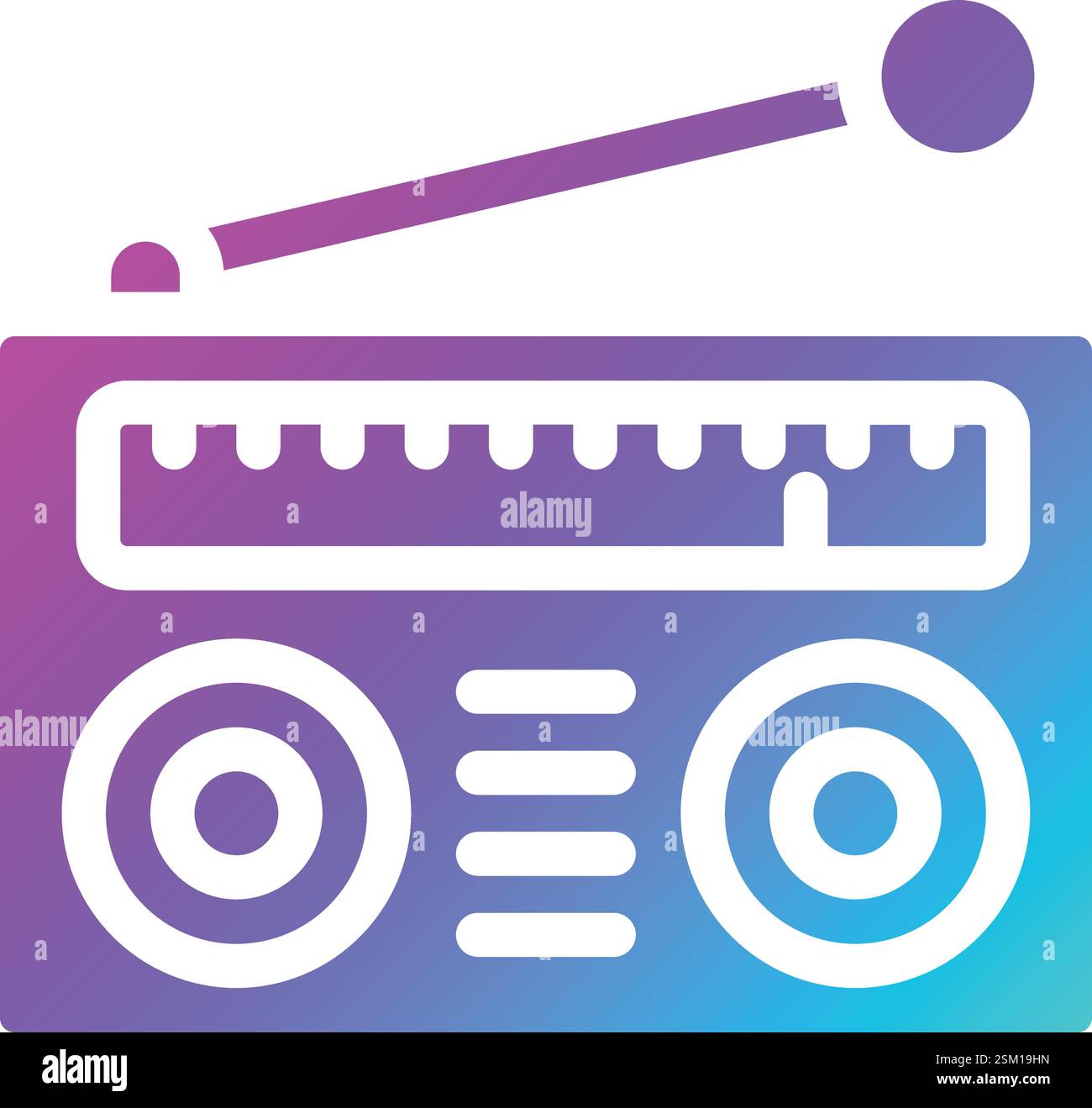 Radio Vector Icon Design Illustration Stock Vector Image & Art - Alamy