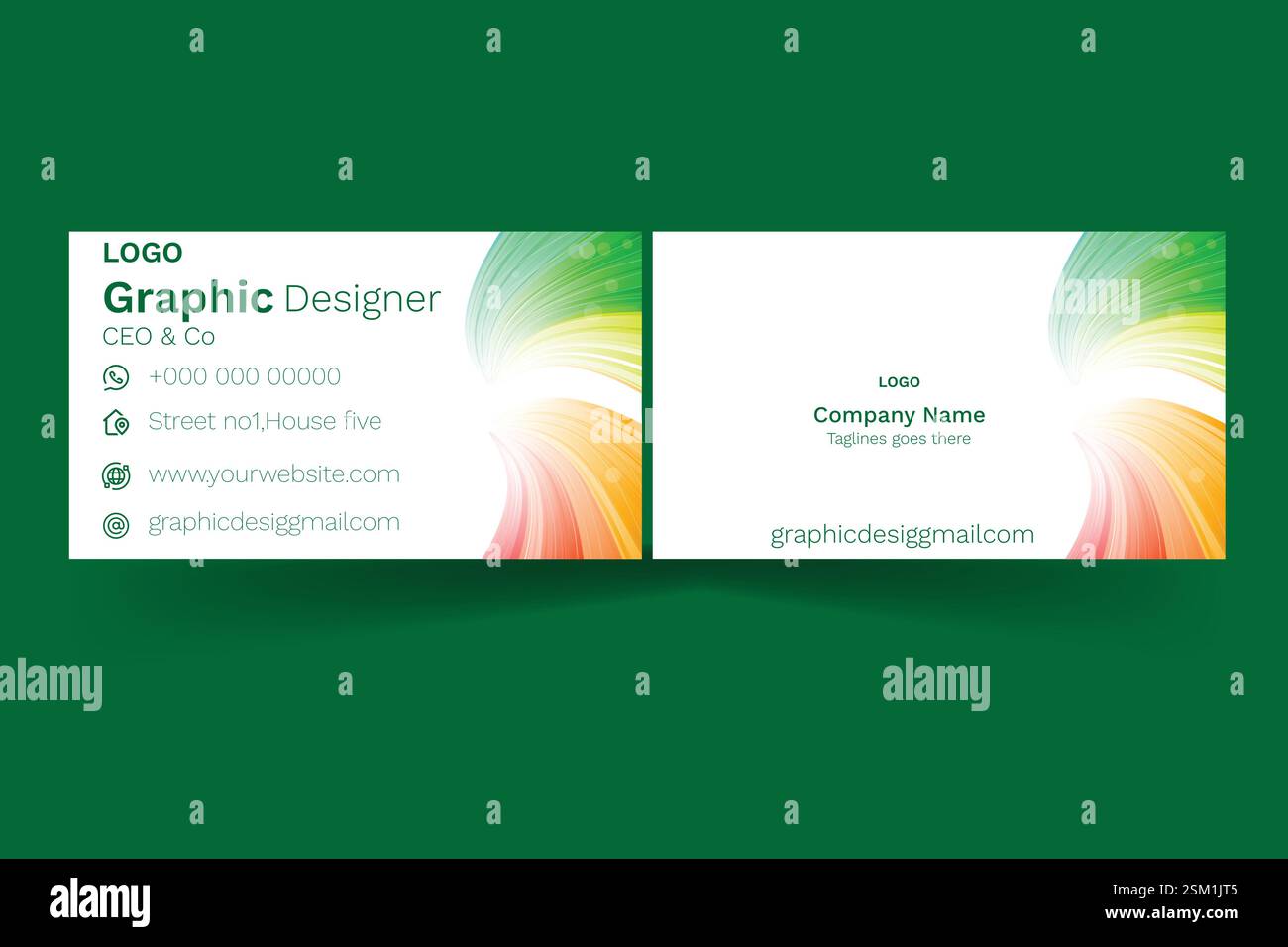 new business card design Stock Vector