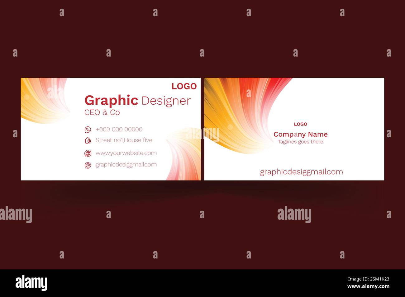 business card template Stock Vector