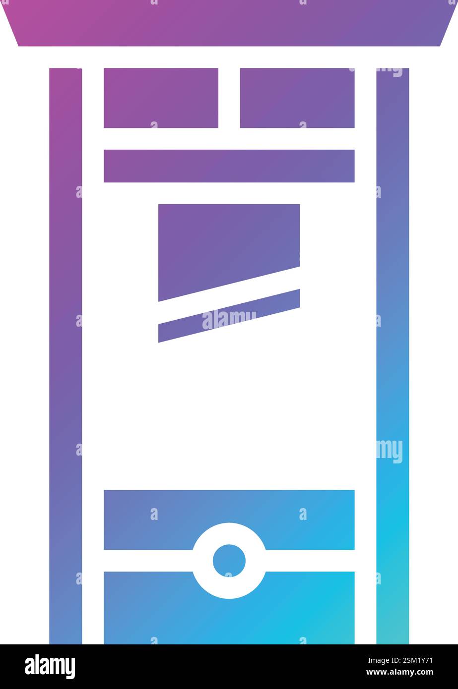 Guillotine Vector Icon Design Illustration Stock Vector