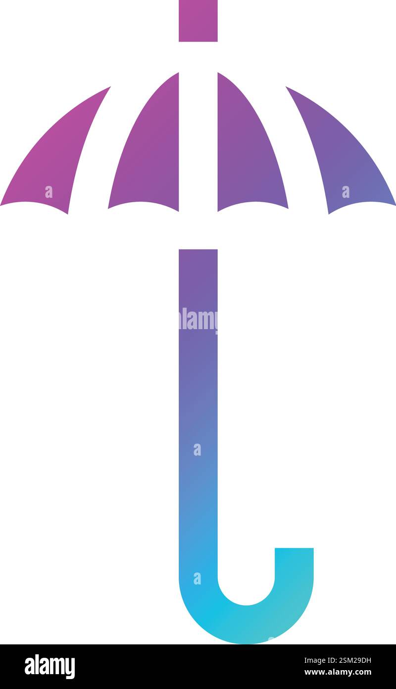 Protective Umbrel Vector Icon Design Illustration Stock Vector