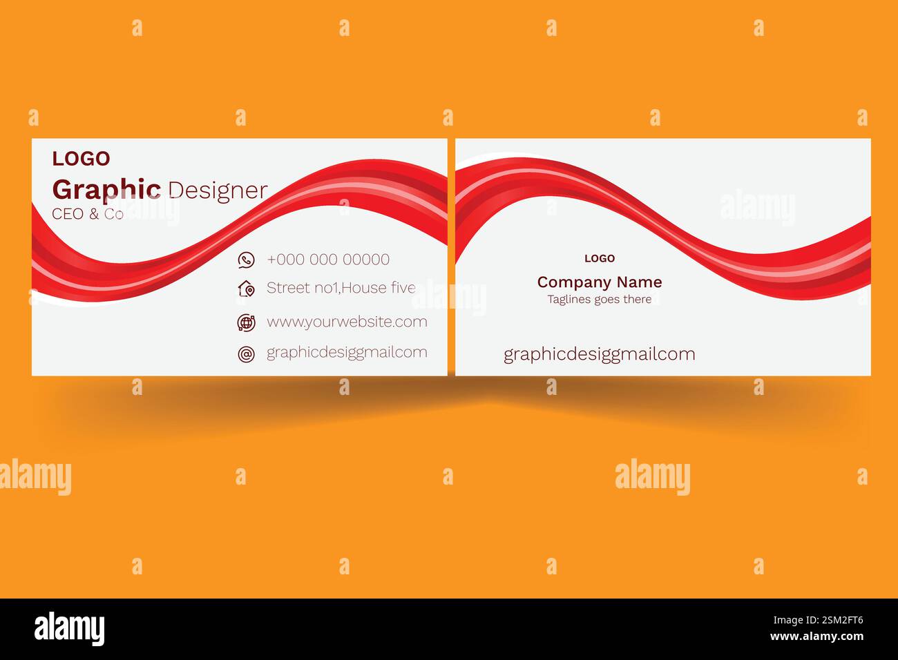 Business card design Stock Vector