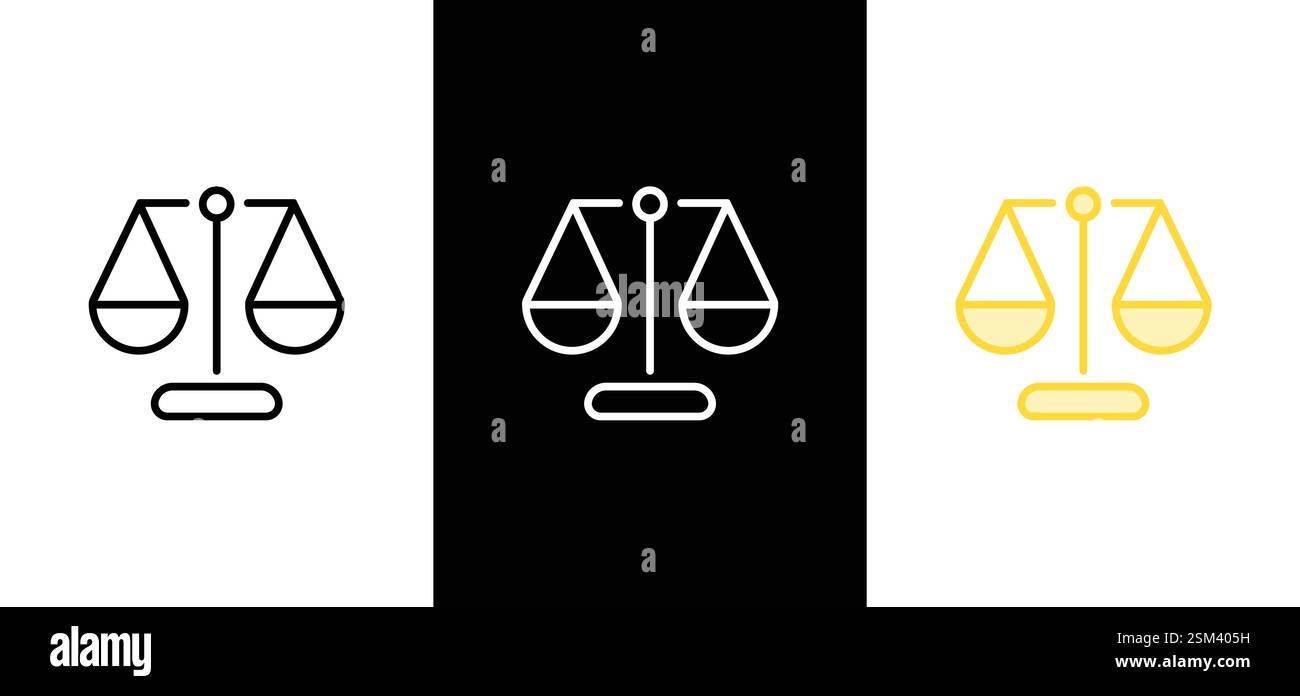 Scales of justice flat icon for apps and websites Stock Vector Image ...