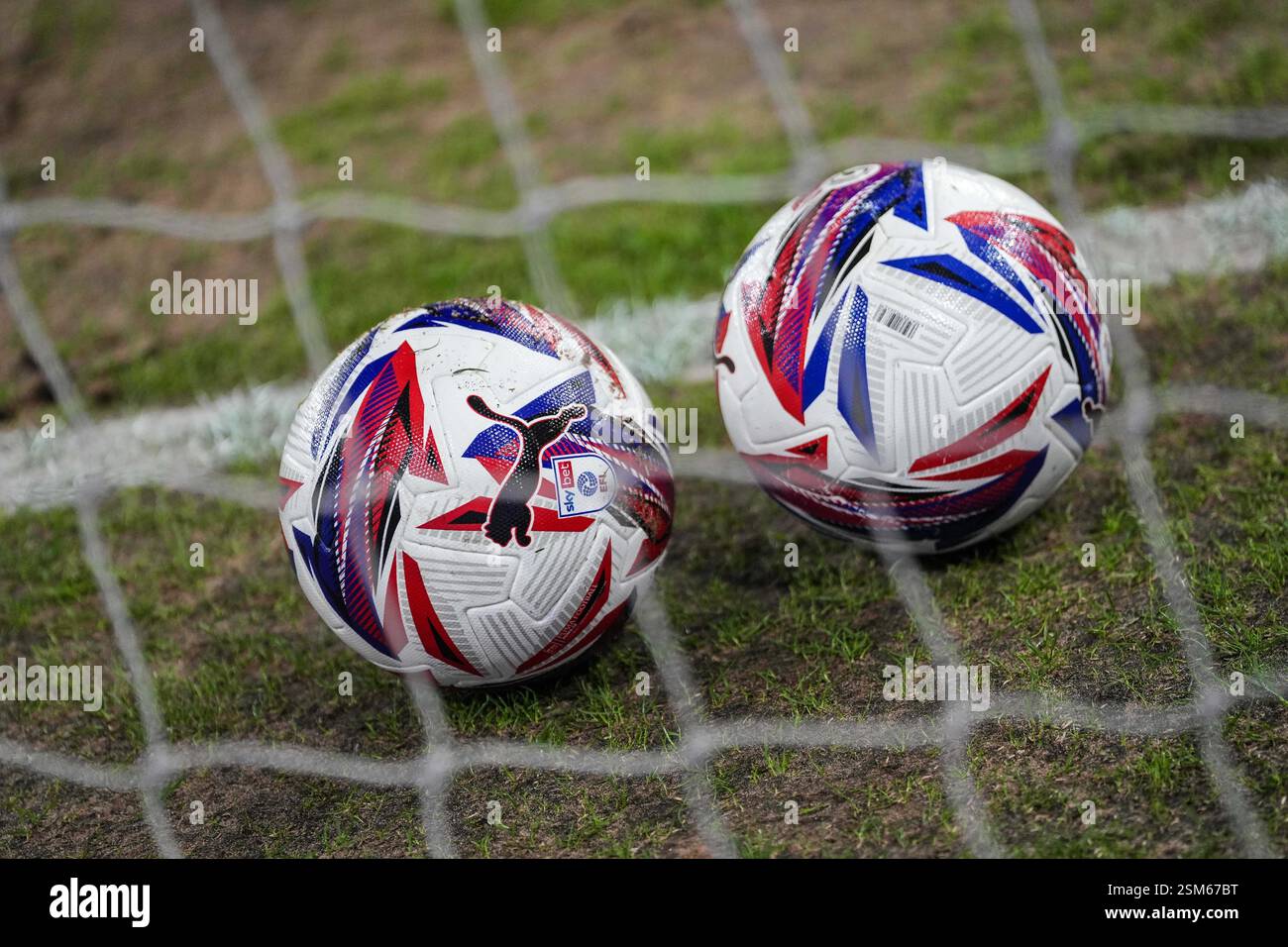 Swansea, UK. 12th Feb, 2025. General view of the match ball ahead of