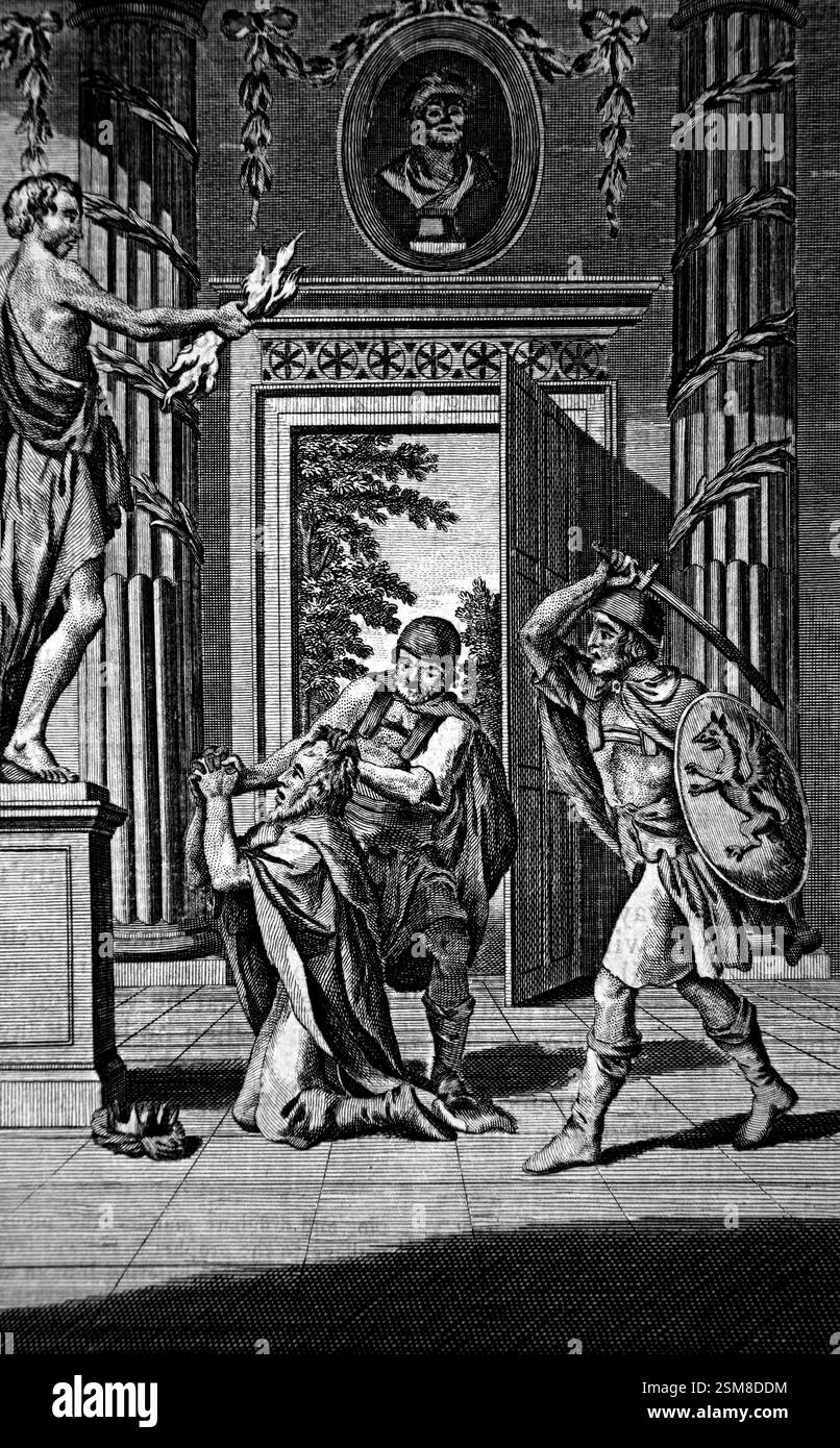 Copper-plate Engraving of Sennacherib King of Assyria Slain by his own