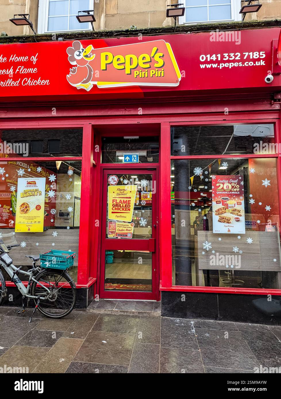Pepe's Piri Piri Restaurant, Paisley, Glasgow - Smartphone Captured Stock Image