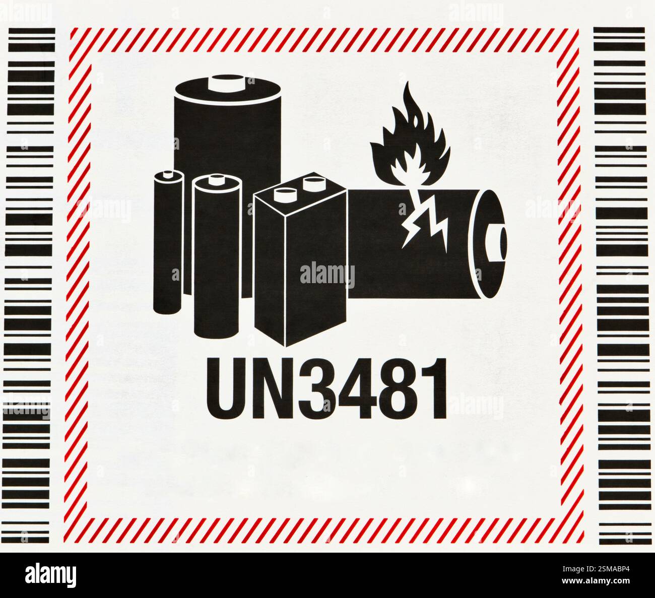 thumbnail image 2 of 10x Lithium Ion Battery Labels - 4.375" X 4.75" UN3481 Shipping Stickers 2 of 6