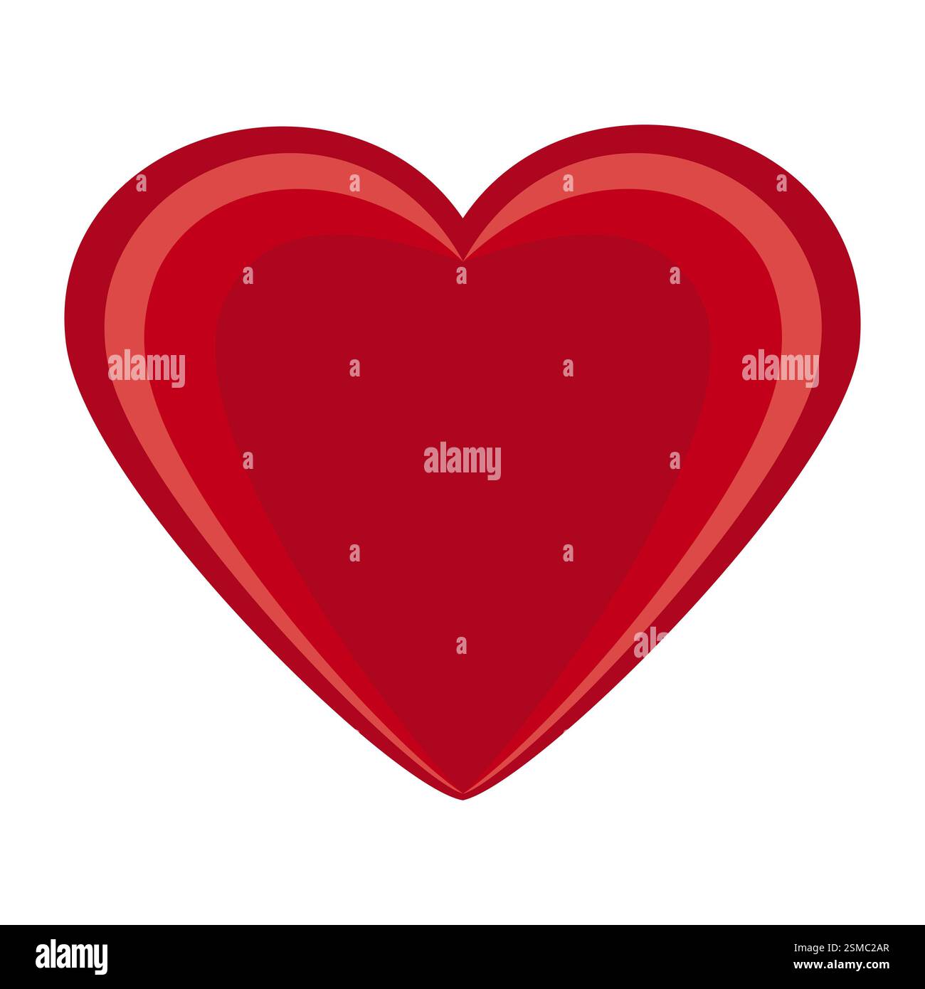 Illustration of a red heart isolated on white background Stock Photo ...