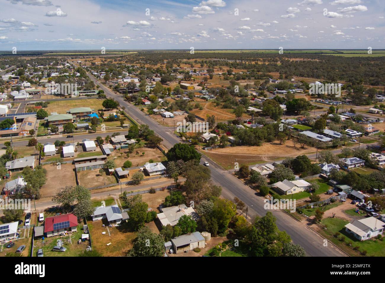 Walgett Two Rivers Aerial view of the town of Walgett, located in New South Wales ...