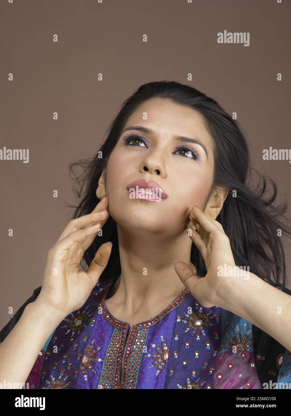 South Asian Indian woman smiling standing in stylish pose MR # 702 ...