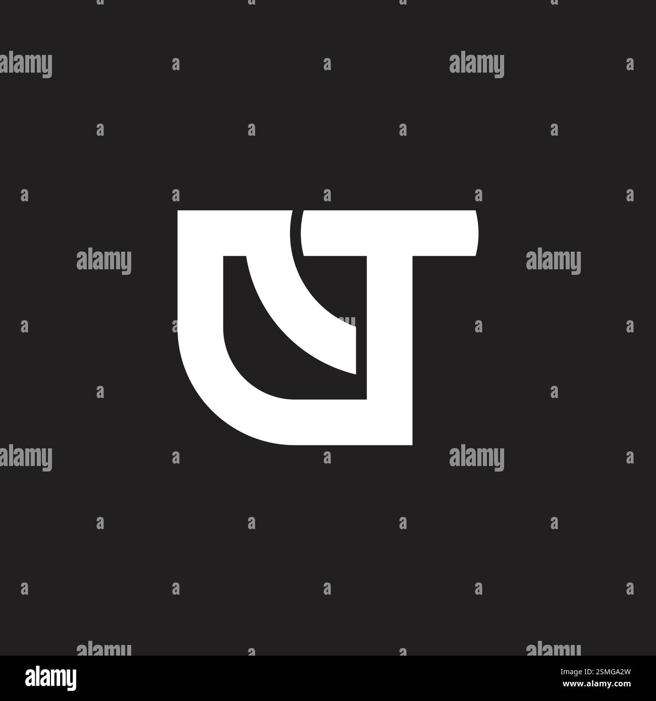 letters nt abstract geometric stripes logo vector Stock Vector