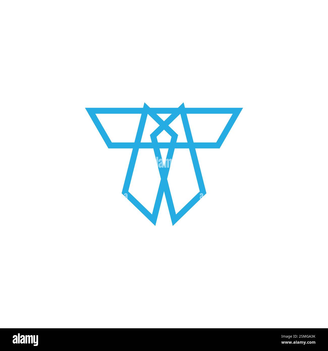 letters mt linked lines simple geometric wire logo vector Stock Vector