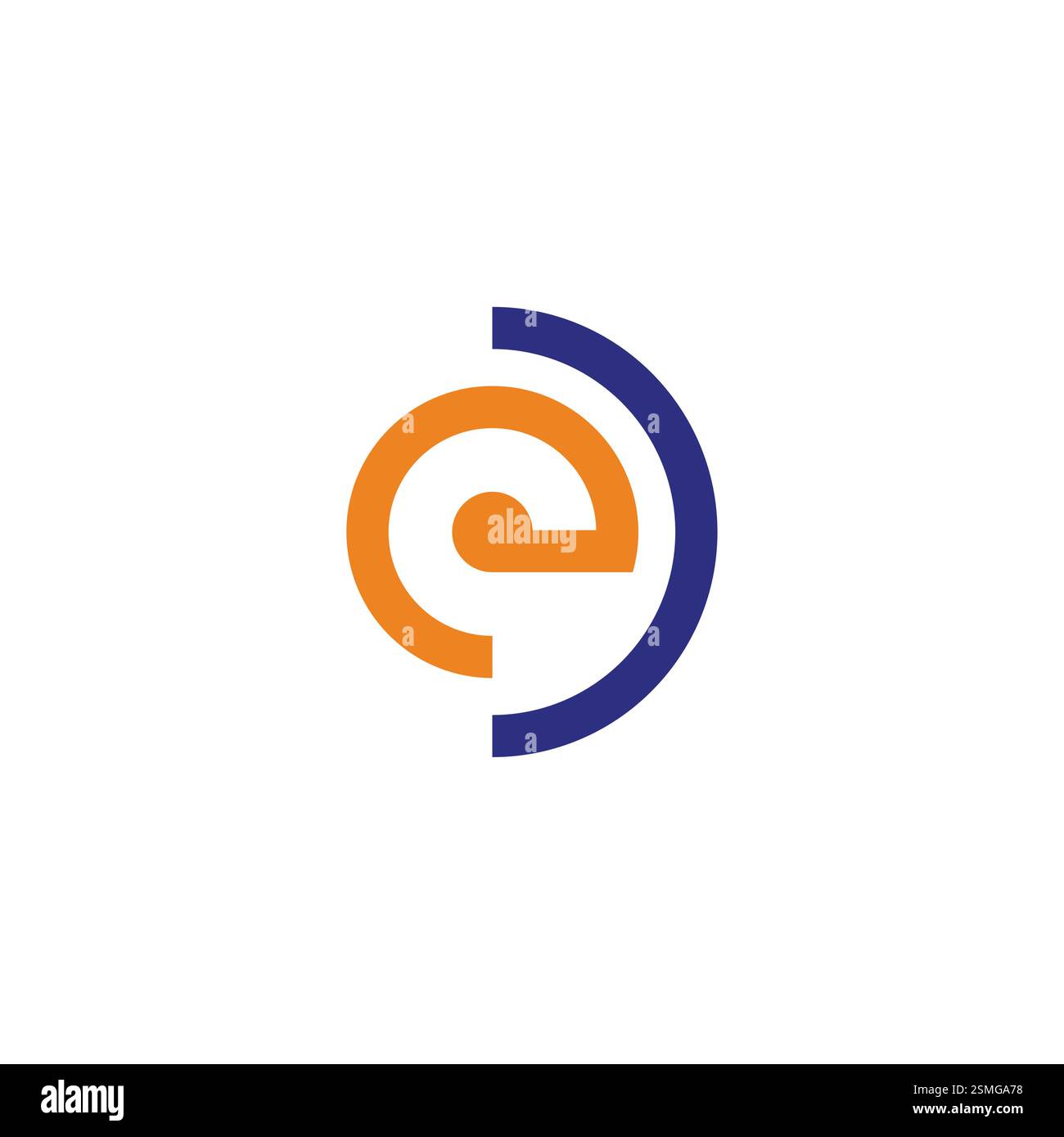 letters de simple colorful motion circles logo vector Stock Vector