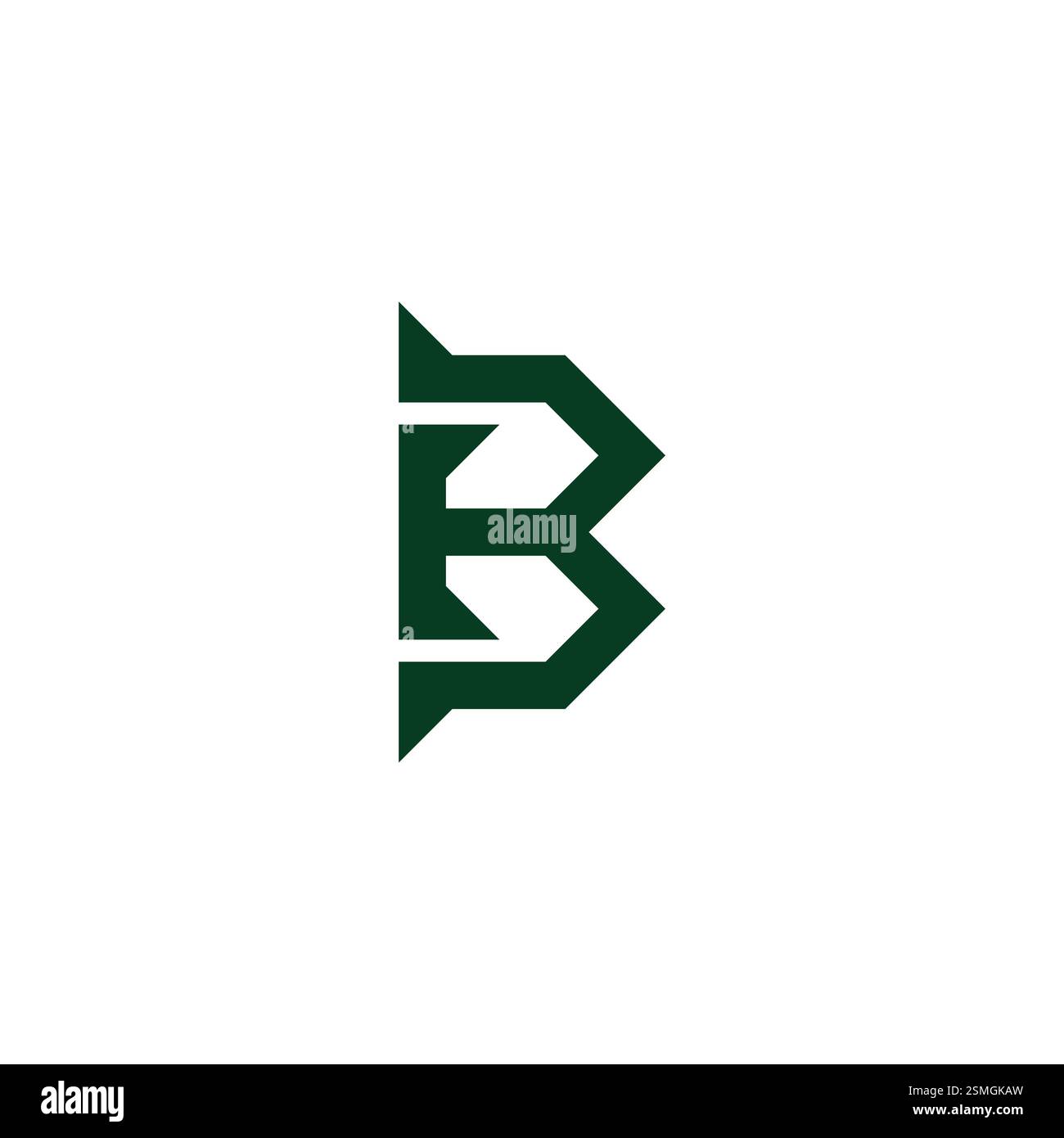 letters bt simple linked abstract lines logo vector Stock Vector
