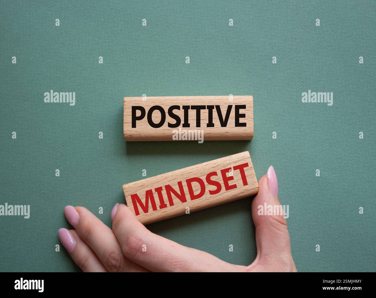 Positive Mindset symbol. Concept words Positive Mindset on wooden ...