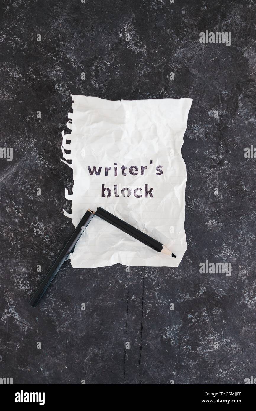 writer's block and overwhelm from deadlines conceptual image with ...