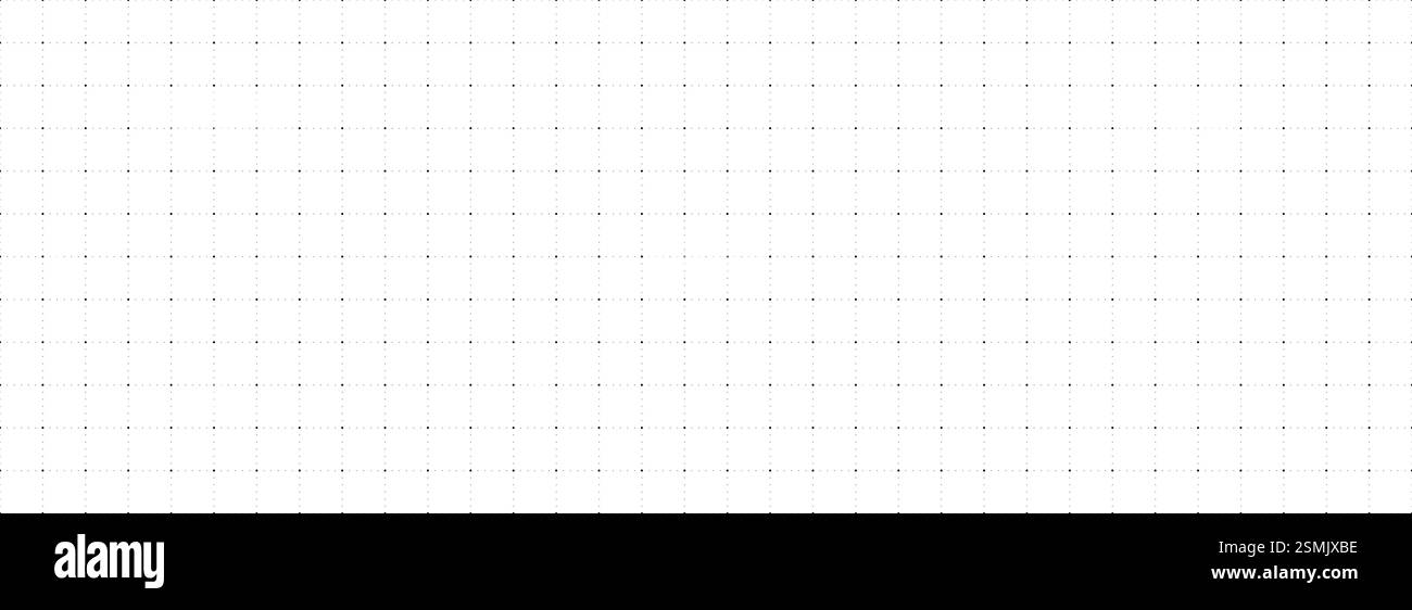 Journal planer page with dotted grid. Seamless checkered paper texture. Retro bullet notebook background. Simple square graph pattern. School math sheet wallpaper. Vector repeating workbook template Stock Vector