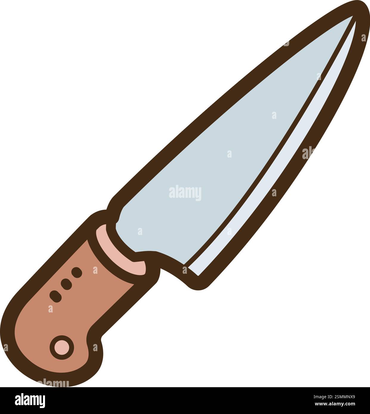 Knife vector doodle illustration and graphic. Part of kitchen and cooking category. Stock Vector