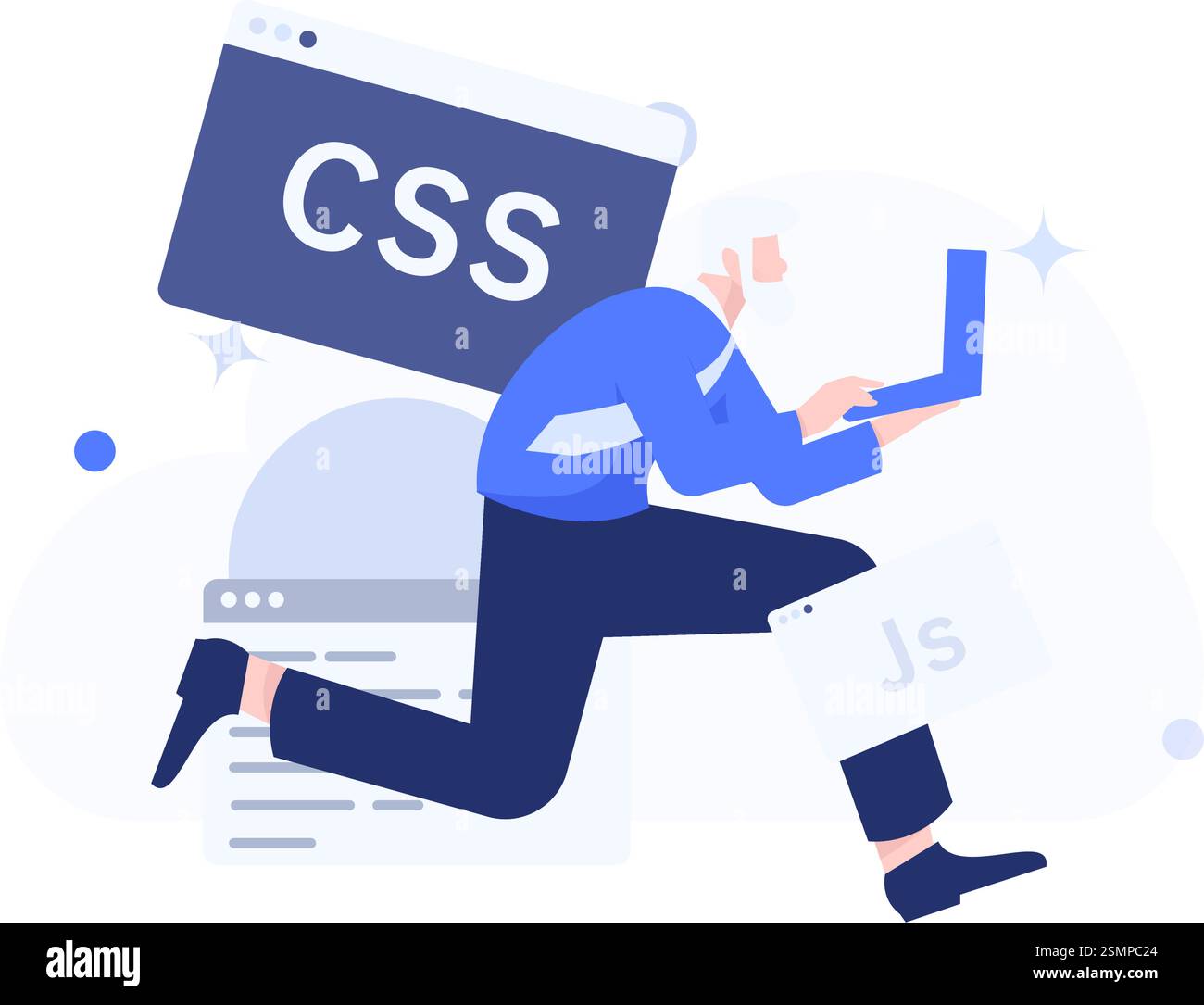 Programming teaching development flat character vector concept ...