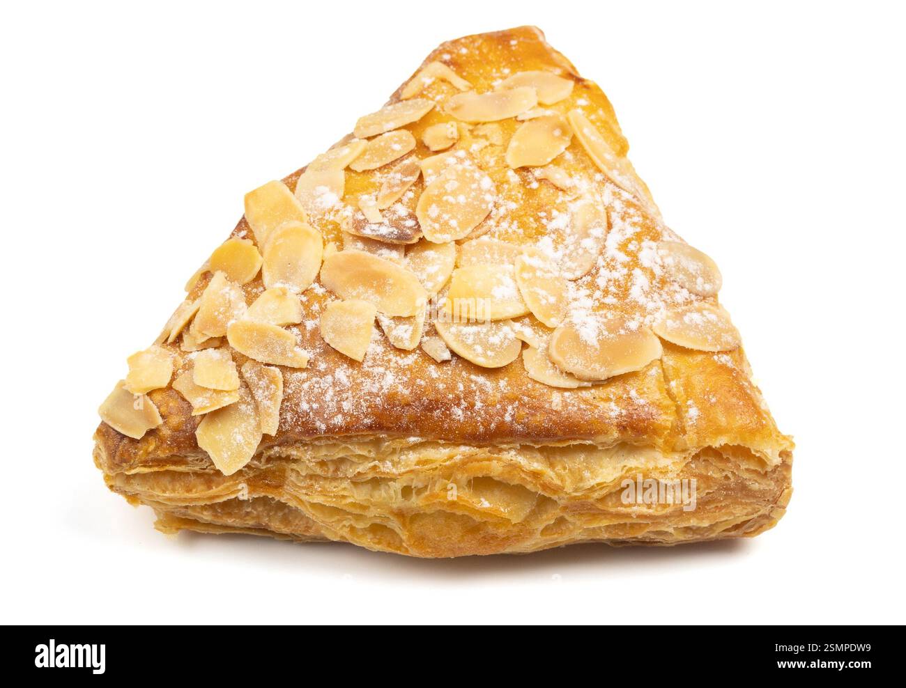 almond triangle isolated on a white background Stock Photo