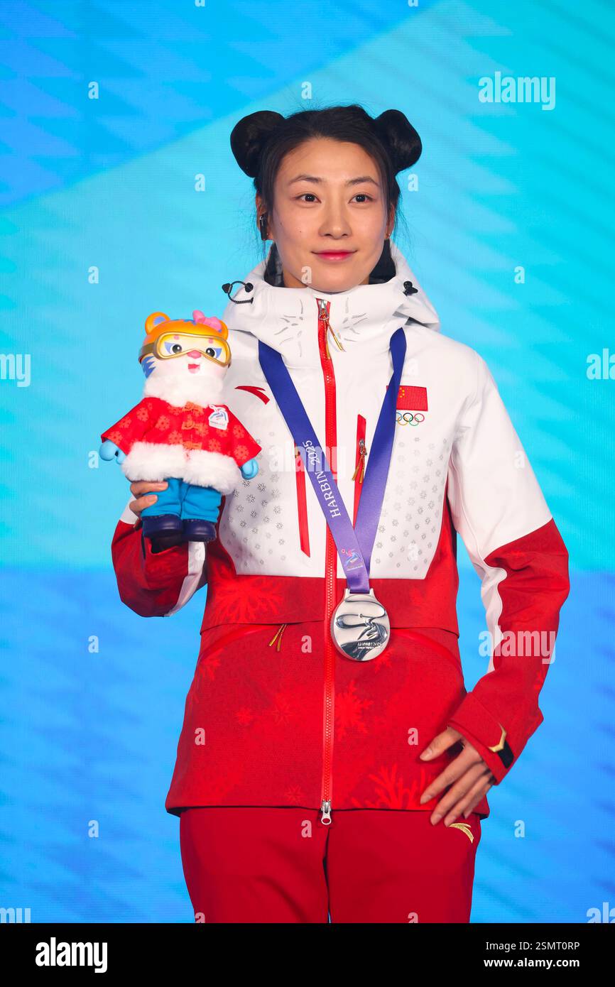 Harbin, China. 11th Feb, 2025. MENG Fanqi (CHN) Biathlon : Women 7.5km ...