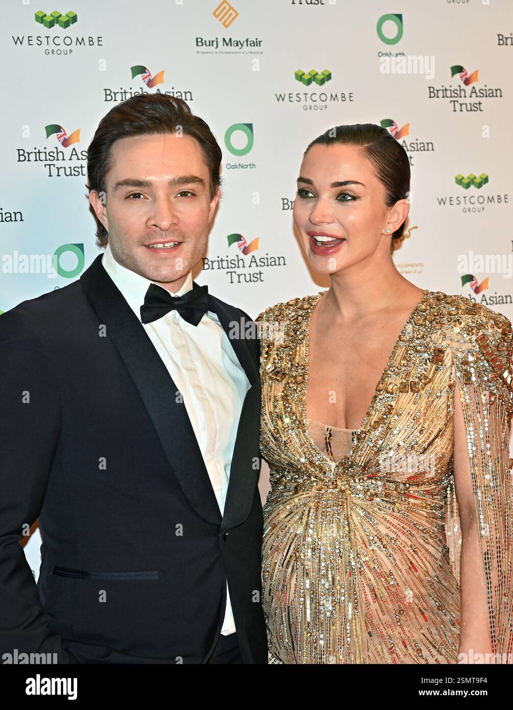 LONDON, UK. 12th Feb, 2025. Amy Jackson, Ed Westwick at the British Asian Trust Annual Gala Dinner, London, UK. (Photo by 李世惠/See Li/Picture Capital) Credit: See Li/Picture Capital/Alamy Live News Stock Photo