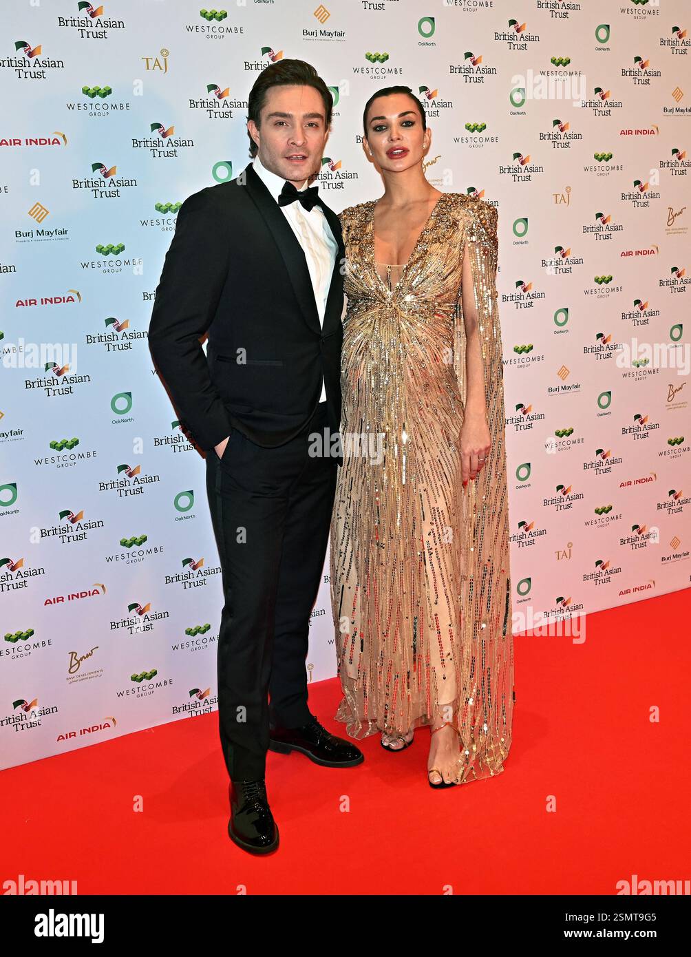 LONDON, UK. 12th Feb, 2025. Amy Jackson, Ed Westwick at the British Asian Trust Annual Gala Dinner, London, UK. (Photo by 李世惠/See Li/Picture Capital) Credit: See Li/Picture Capital/Alamy Live News Stock Photo