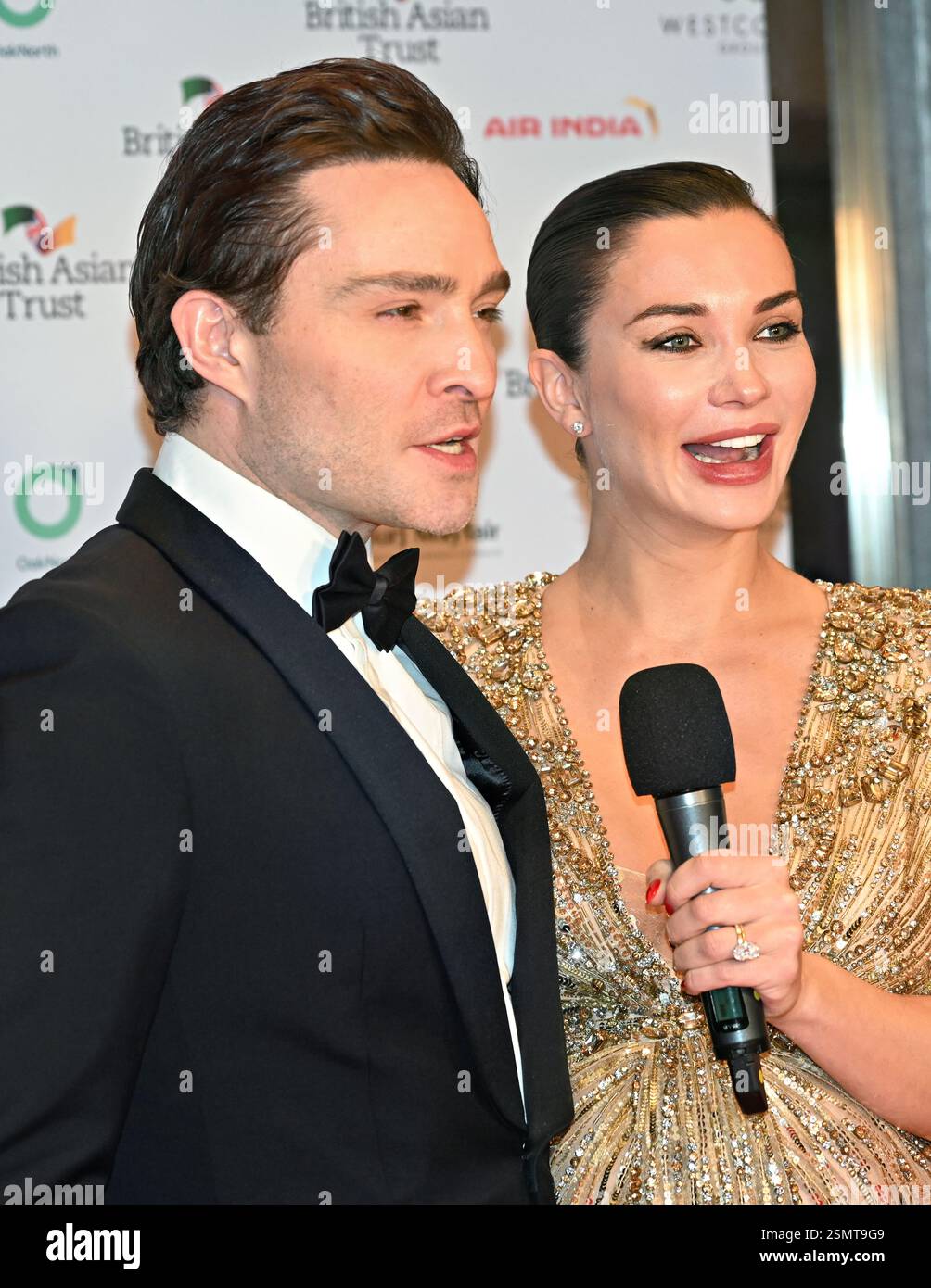 LONDON, UK. 12th Feb, 2025. Ed Westwick, Amy Jackson at the British Asian Trust Annual Gala Dinner, London, UK. (Photo by 李世惠/See Li/Picture Capital) Credit: See Li/Picture Capital/Alamy Live News Stock Photo