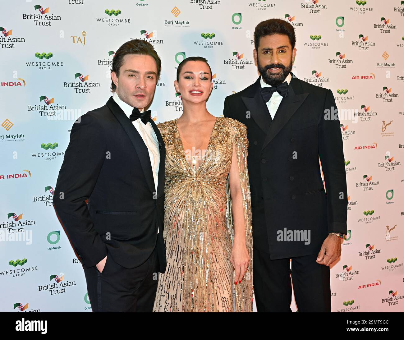 LONDON, UK. 12th Feb, 2025. Ed Westwick, Amy Jackson, Abhishek Bachchan at the British Asian Trust Annual Gala Dinner, London, UK. (Photo by 李世惠/See Li/Picture Capital) Credit: See Li/Picture Capital/Alamy Live News Stock Photo