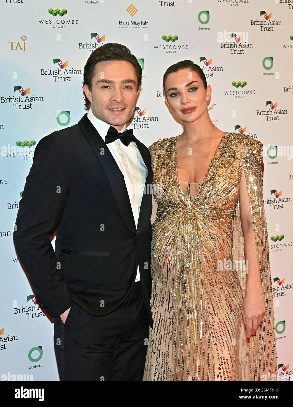 LONDON, UK. 12th Feb, 2025. Amy Jackson, Ed Westwick at the British Asian Trust Annual Gala Dinner, London, UK. (Photo by 李世惠/See Li/Picture Capital) Credit: See Li/Picture Capital/Alamy Live News Stock Photo