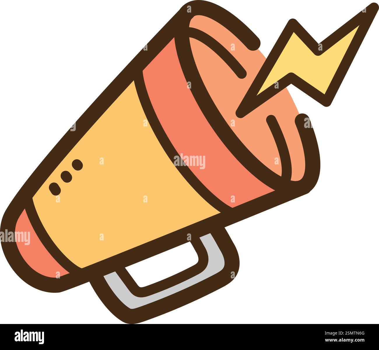 Announcement vector doodle illustration and graphic. Part of social media category. Stock Vector