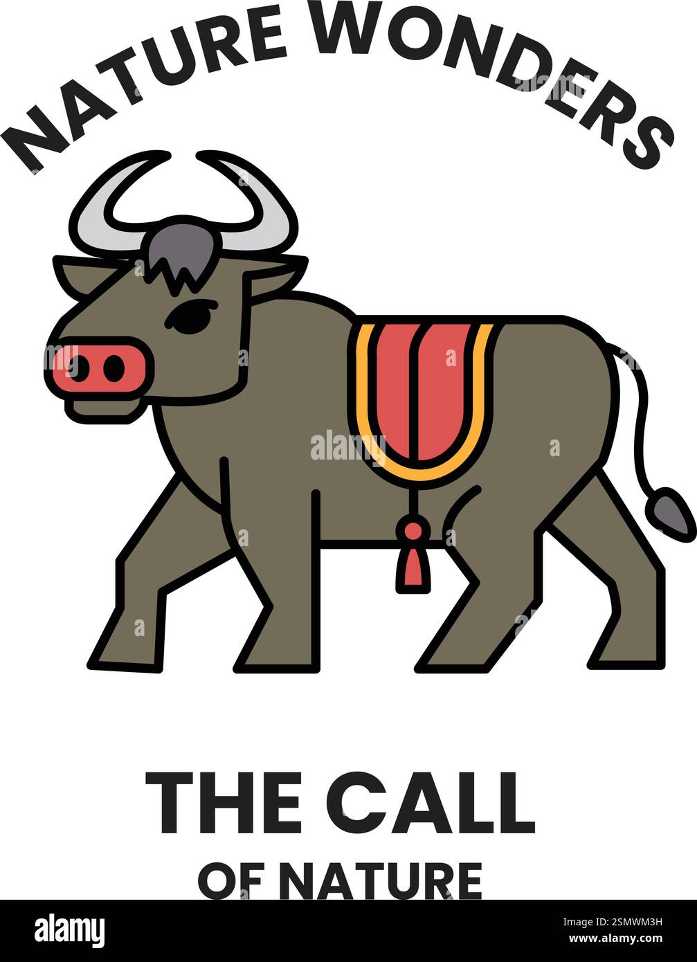 Black bull in red sign Stock Vector Images - Alamy