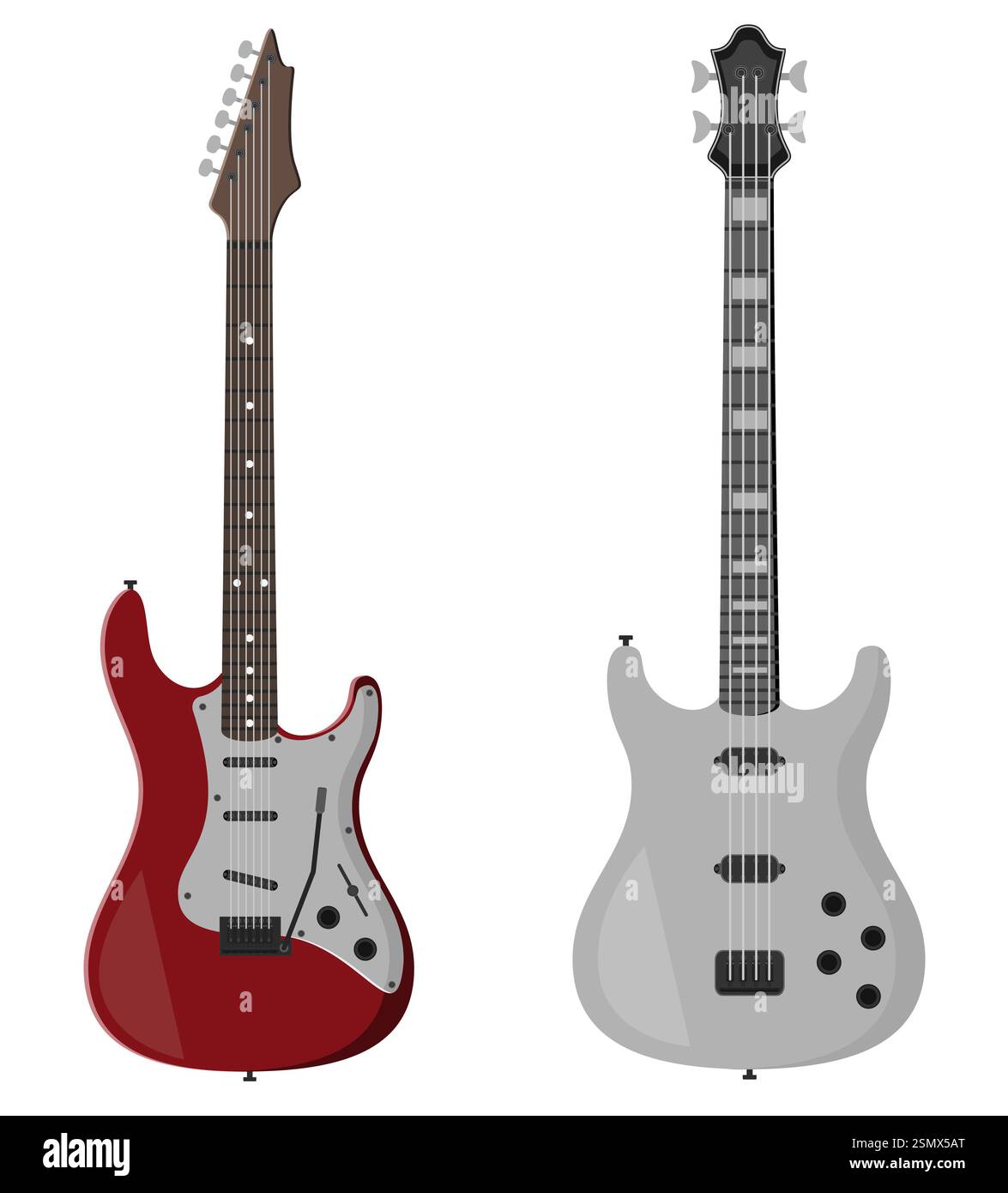 electric guitar musical instrument flat style vector illustration ...