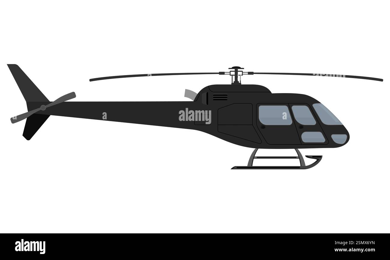 helicopter flat style vector illustration isolated on white background ...