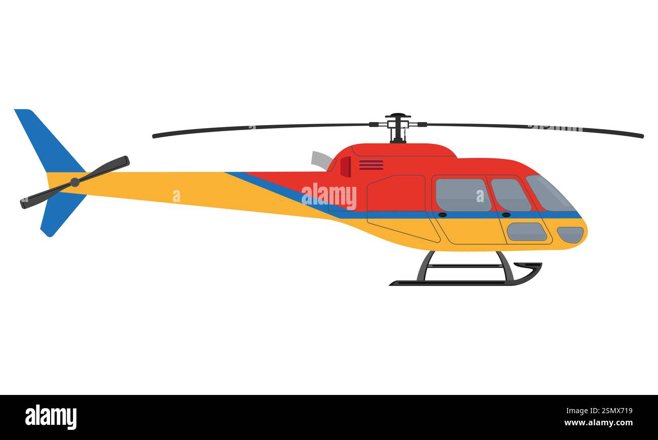 helicopter flat style vector illustration isolated on white background ...