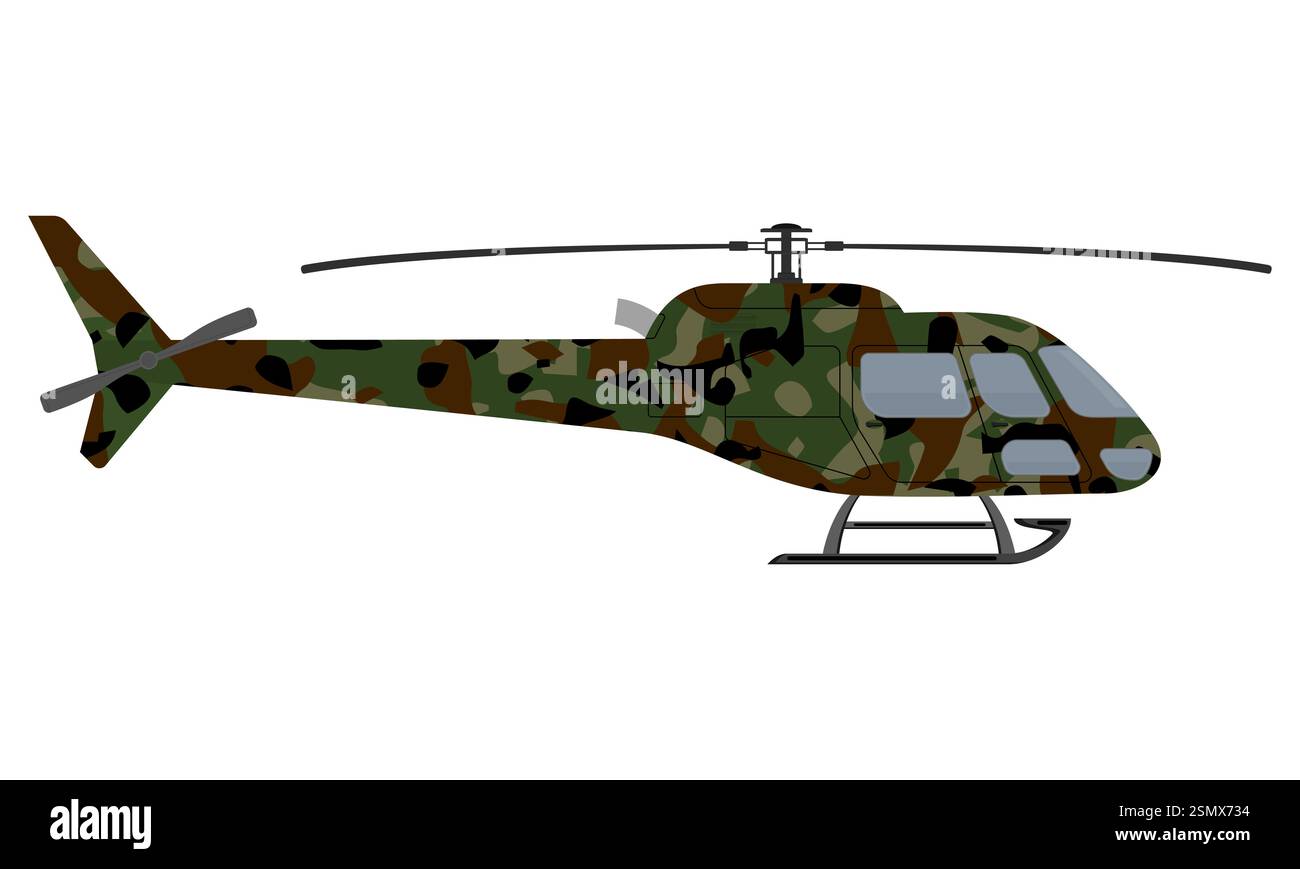 helicopter flat style vector illustration isolated on white background ...