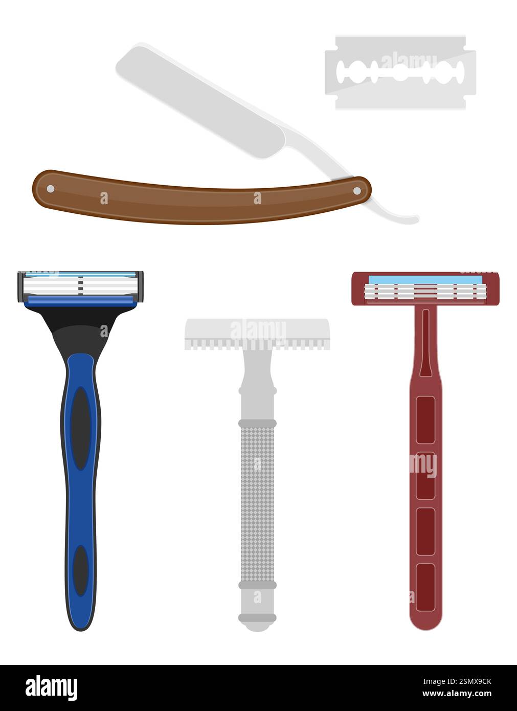 Flat Style Razor razor for shaving flat style vector illustration isolated on white ...