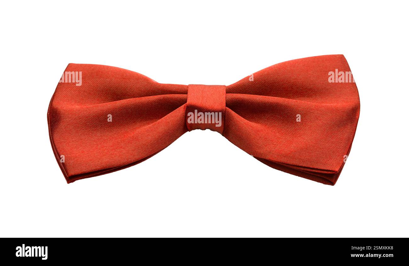 Red satin bow tie, formal dress code necktie accessory Stock Photo - Alamy