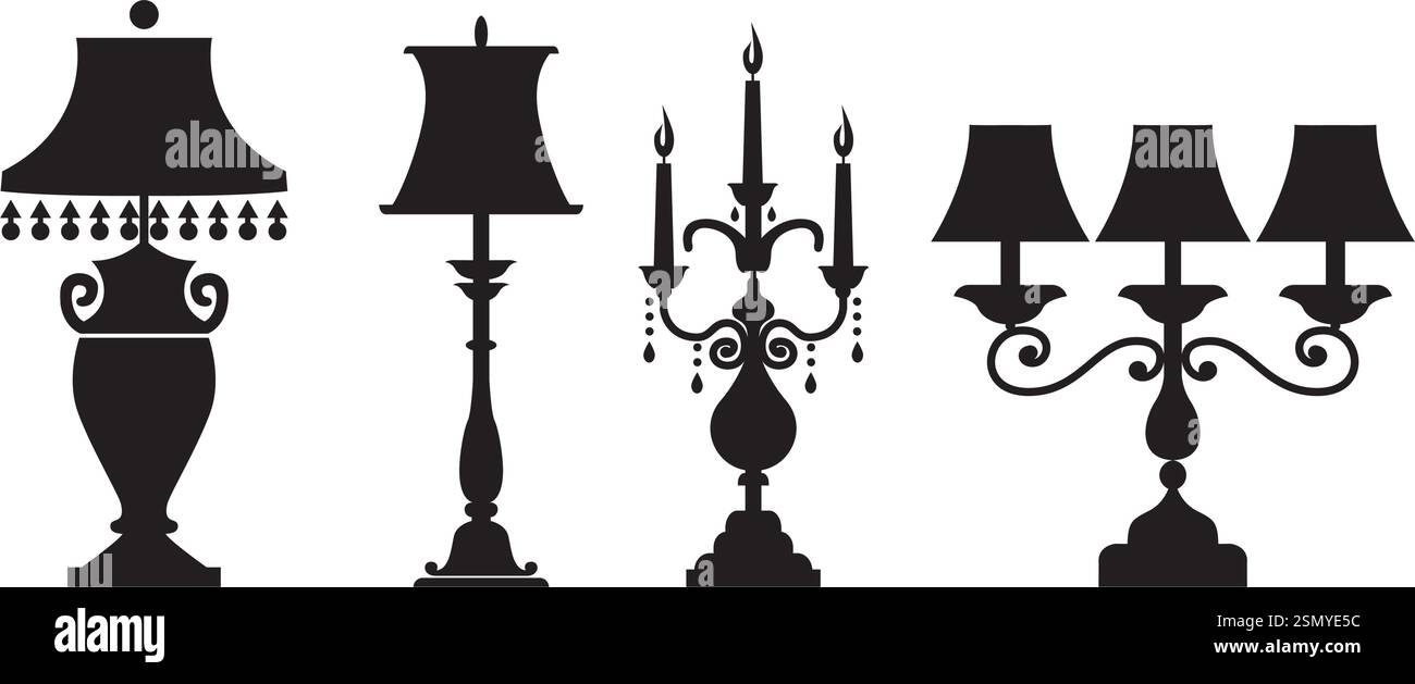 Black lamp silhouettes hi-res stock photography and images - Alamy