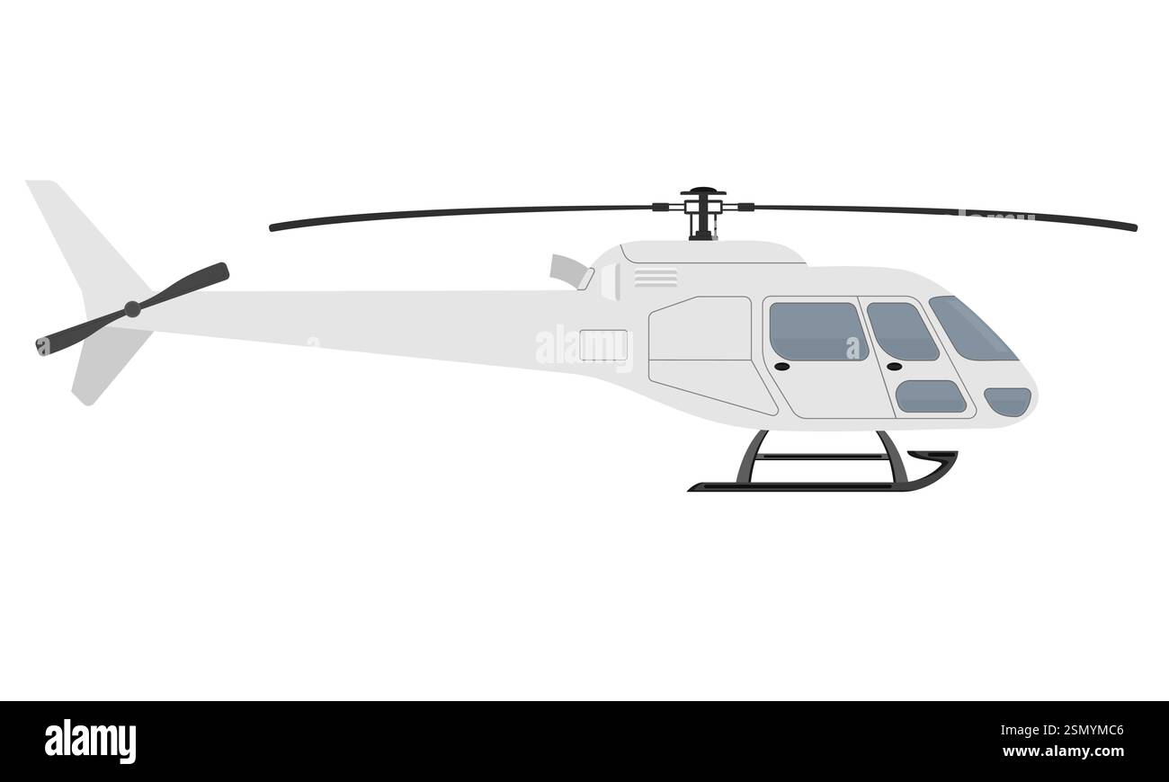 helicopter flat style vector illustration isolated on white background ...