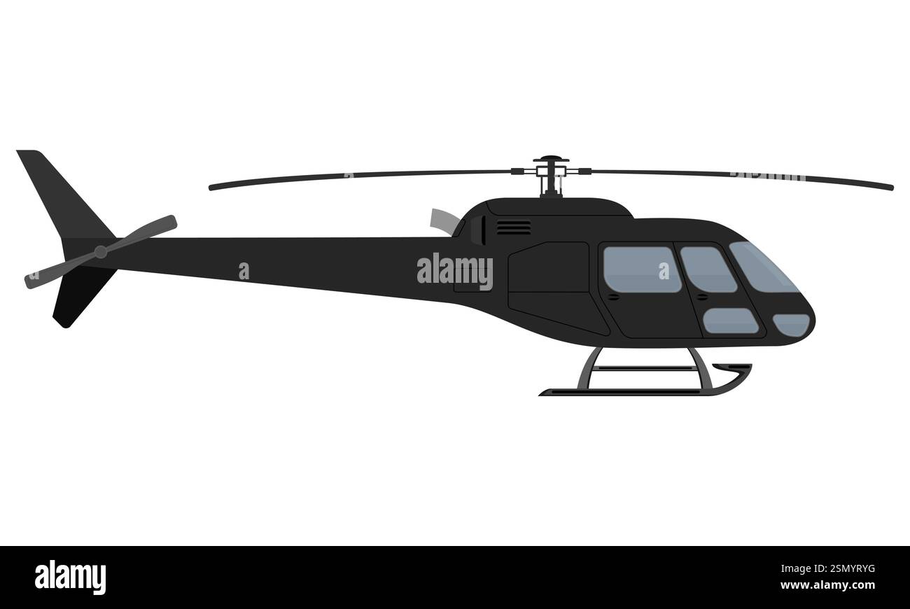 helicopter flat style vector illustration isolated on white background ...
