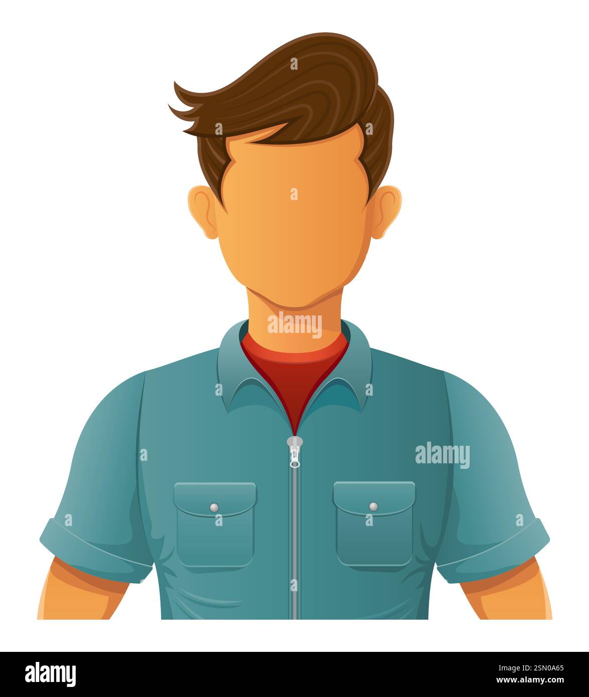 young man is handsome modern and promising vector illustration isolated ...