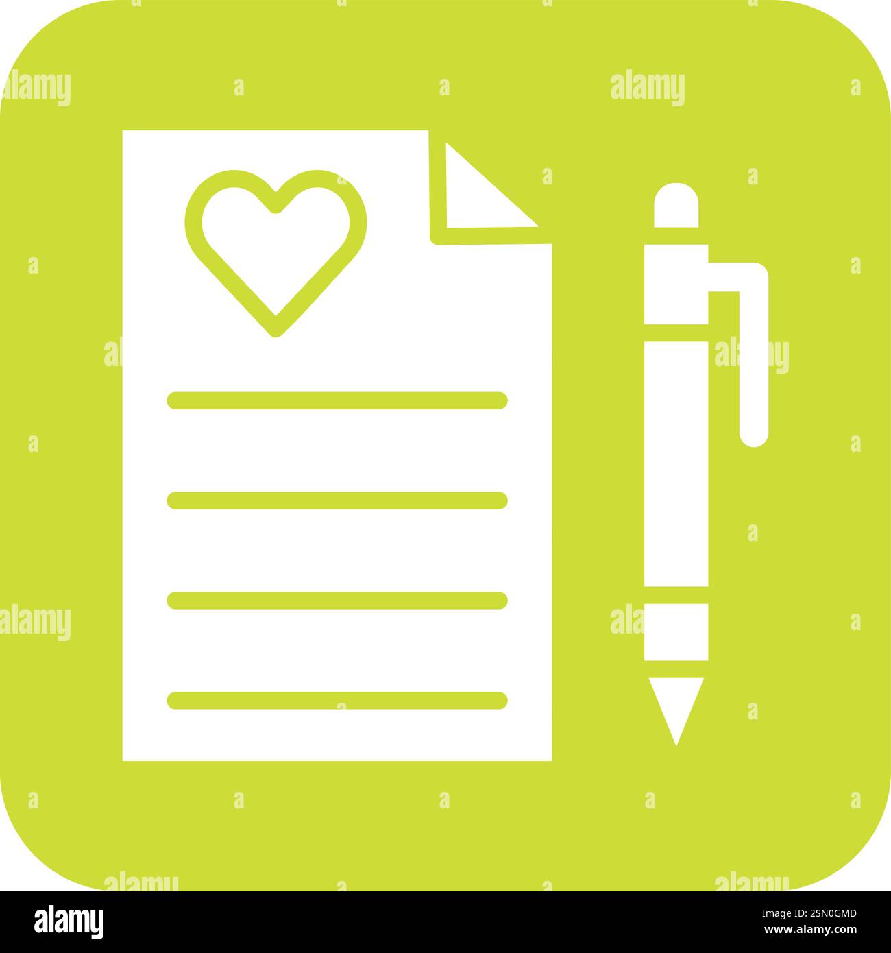 Wedding contract Vector Icon Design Illustration Stock Vector